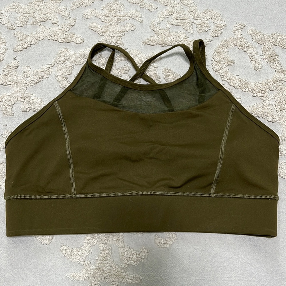 FitCouture size XL sports bra, Olive green